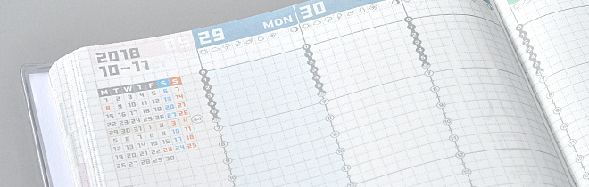一年を楽しく便利に効率よく使うためのこだわりが満載 「2018 DIARY」
