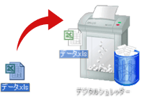 イメージ:ドラック&ドロップでシュレッド
