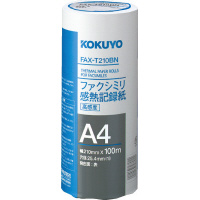 ファクシミリ感熱記録紙210mm幅 A4 100m 芯約25mm
