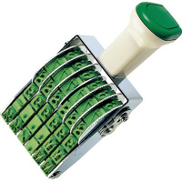 回転印 欧文数字 1号6連 明朝体