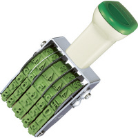 回転印 欧文日付 2号5連 明朝体