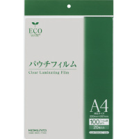 パウチフィルム(100μm)A4サイズ用220X307mm20枚