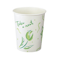 給茶器用紙コップ花柄210ml 2000個入り