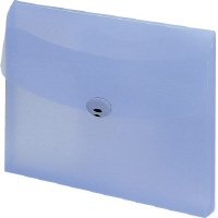 ドキュメントケース<ハードタイプマチ付き>B4 クリヤーブルー