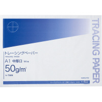 ナチュラルトレーシングペーパー中厚口50g A1 100枚パック入