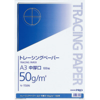 ナチュラルトレーシングペーパー中厚口50g A3 100枚パック入