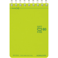 ソフトリングドットB罫80枚A7黄緑