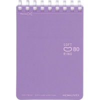 ソフトリングメモ(カラフル)ドット入り罫線80枚A7 V