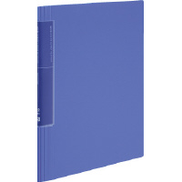 クリヤーブック<ノビータ>固定A4縦 ウェーブカット20枚青