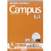 レポートパッドドット入りA4 A罫薄口50枚