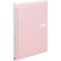 キャンパスバインダー<スマートリング>PP表紙A5縦20穴薄ピンク
