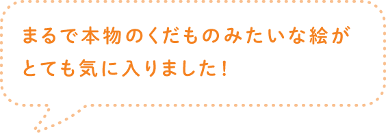 まるで本物のくだものみたいな絵がとても気に入りました！