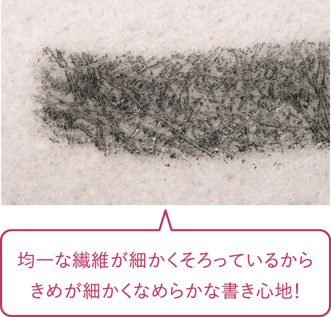均一な繊維が細かくそろっているからきめが細かくなめらかな書き心地!