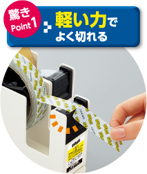 驚きPoint01 軽い力でよく切れる