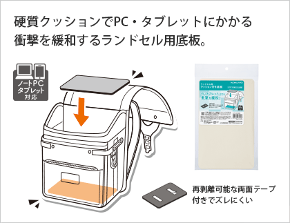 クッション付き底板のイメージ