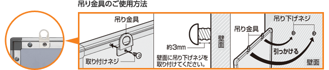 吊り金具のご使用方法