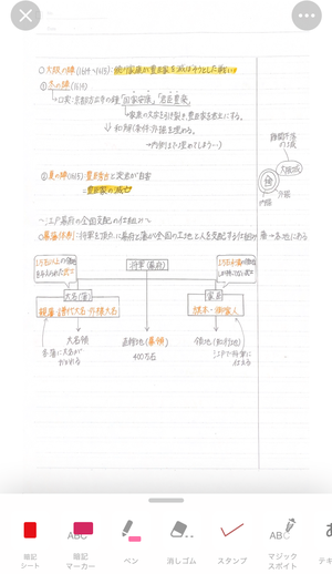 勉強アプリ　ノートアプリ　Carry Campus　キャリーキャンパス　歴史ノート　マジックスポイトのサムネイル画像