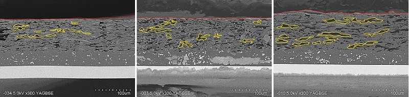 書き心地の違いのヒミツ　紙の断面図　ツルツル　さらさら　ザラザラ