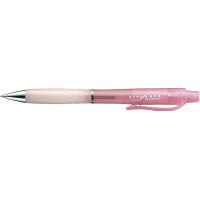 ボールペン〈フィットカーブ〉黒 軸透明ピンク 径0.7mm