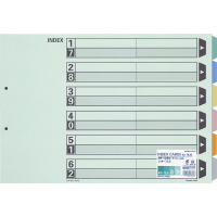 カラー仕切カード（ファイル用・6山見出し）