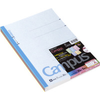 キャンパスノート(A4サイズ・カラー表紙)5色パック（A罫）