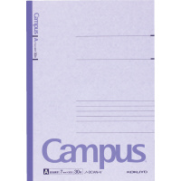 キャンパスノート(カラー表紙)6号(セミB5)A罫30枚紫