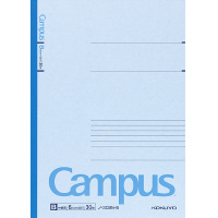 キャンパスノート(カラー表紙)6号(セミB5)B罫30枚青