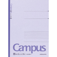 キャンパスノート(カラー表紙)6号(セミB5)B罫30枚紫