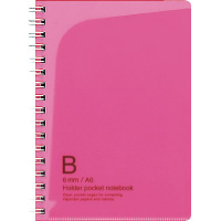 ポケットノート(ホルダータイプ)Ａ6B罫50枚ピンク