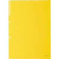 クリヤーホルダー（２穴あき・カラー）Ａ４黄
