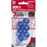 (まとめ)コクヨ カラーマグネットφ20×5.5mm 青 マク-20NB 1セット(60個:6個×10パック)〔×10セット〕()