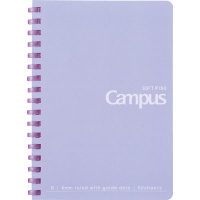キャンパスソフトリングドット罫50枚A6紫