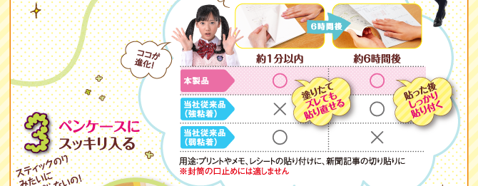3ペンケースにスッキリ入る