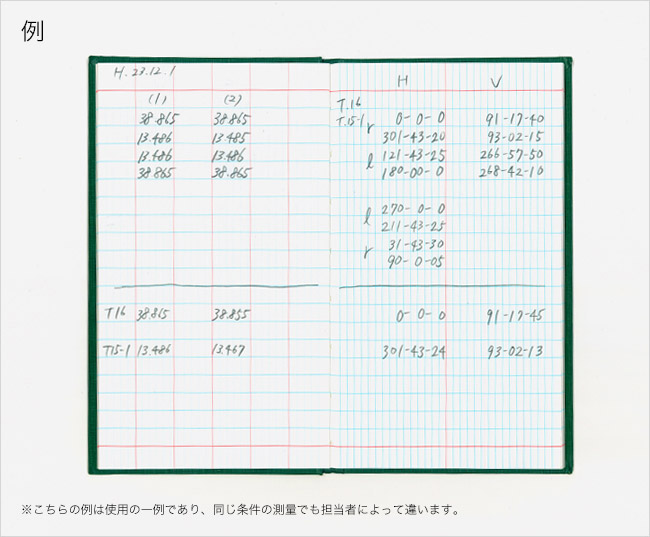 測量 野 帳 の 書き方