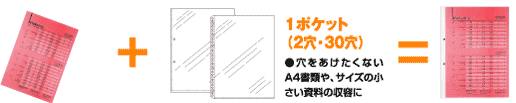 1ポケット（2穴・30穴）