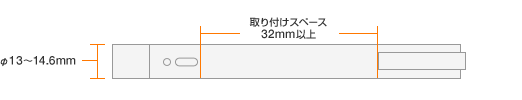 φ13?14.6mm 取り付けスペース32mm以上