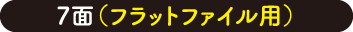 7面（フラットファイル用）