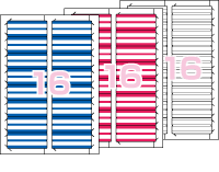 イメージ：通常仕様 16面フォルダーラベル
