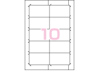 イメージ：通常仕様 10面四辺余白付