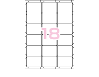 イメージ：通常仕様 18面四辺余白付（角丸）