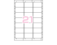 イメージ：通常仕様 21面四辺余白付（角丸）