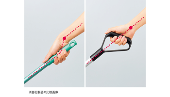 画像：独自開発のグリップ