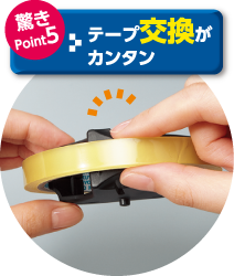 驚きPoint05 テープ交換がカンタン