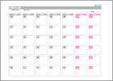 サムネイル：月間予定表　横型