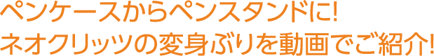 何を入れるかはあなた次第！「立つ！」「中身が見やすい！」「持ち運びに便利！」ネオクリッツは、こんなシーンで大活躍！