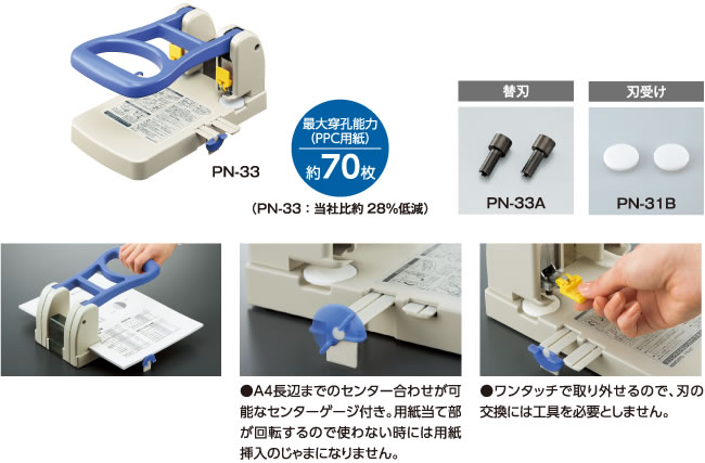 最高 エメソルショップライオン事務器 パンチ 多穴パンチ 強力 30枚 HP-32