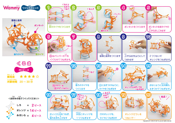 くるま(20～30 分), 難易度4, 所要時間: 20～30分