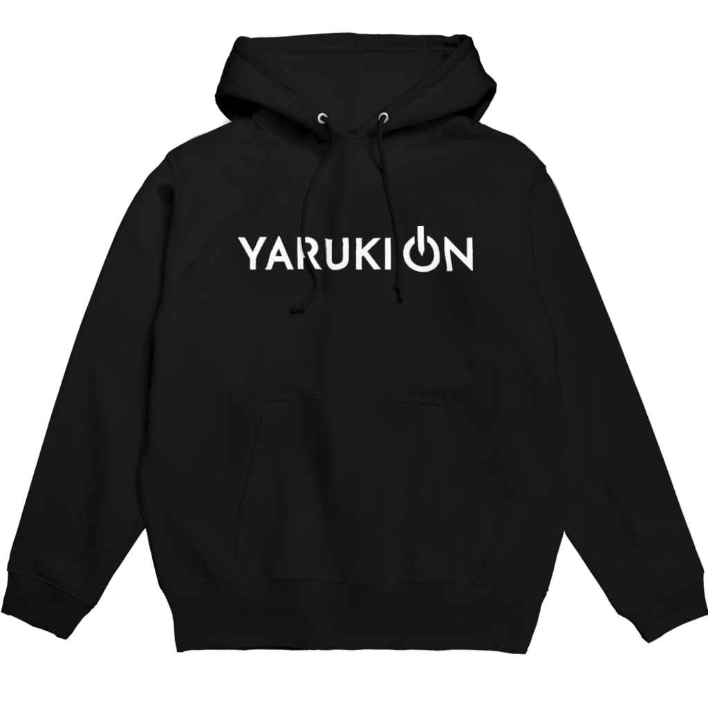 YARUKI ON ロゴ ホワイト パーカー