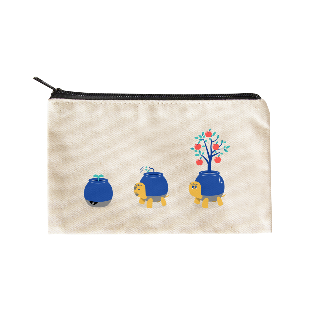 脱・3日坊主ポット族 フラットポーチ