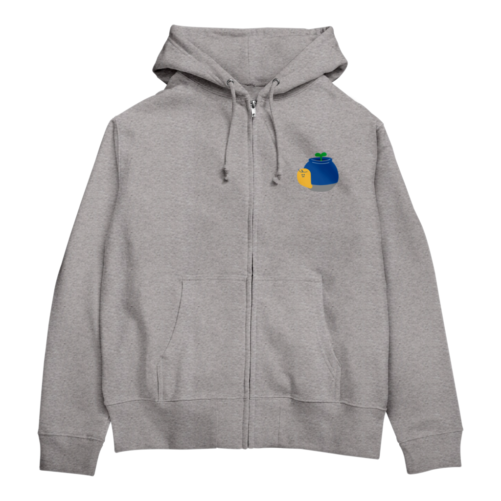 ひょっこりポット族アイコン ジップパーカー